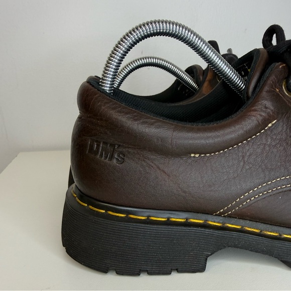 Dr. Martens Lace Up Loafers Chunky Brown Leather Y2K Women’s 11 Men’s 10 Vintage - Picture 2 of 15